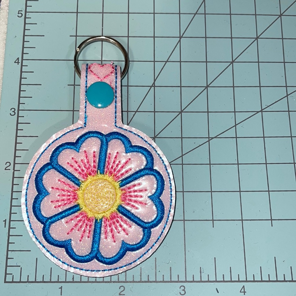 Sparkle  flower key chain key fob